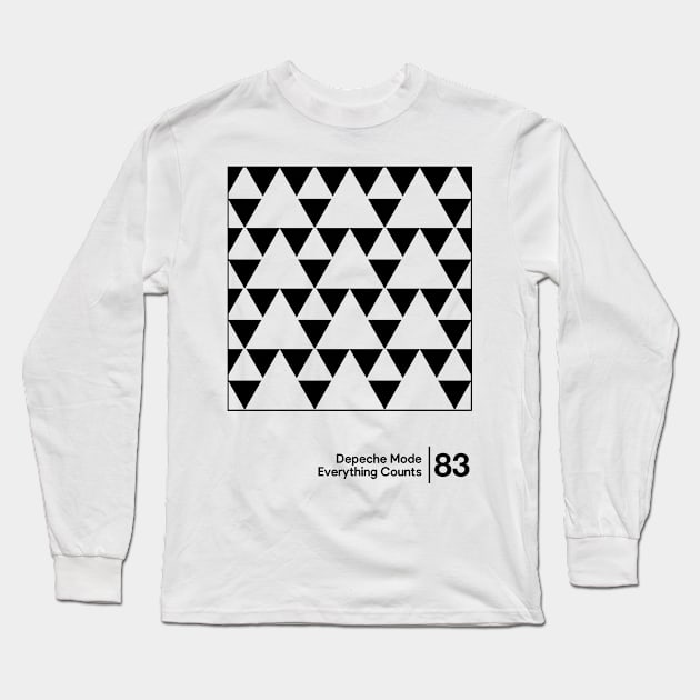 Everything Counts - Minimal Style Graphic Artwork Long Sleeve T-Shirt by saudade